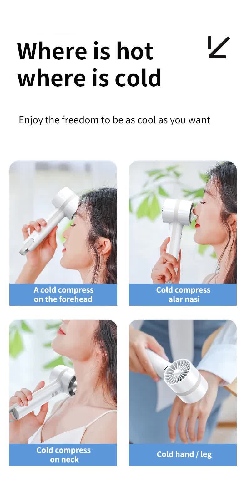 NNEDSZ White Outdoor Handheld Cooling Fan – Mini Macaron Portable Desk Fan with Carabiner, Ideal for Home, Travel, and Hiking